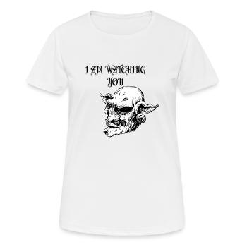 Halloween Gruselig Gesicht Stalker Kostüm - Frauen T-Shirt atmungsaktiv - Weiß - Vorne - AI Model Female 172 dark (172cm)