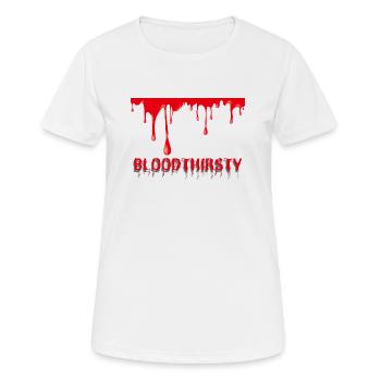 Bloodthirsty Vampir Halloween Gruselig Blut - Frauen T-Shirt atmungsaktiv - Weiß - Vorne - AI Model Female 172 dark (172cm)