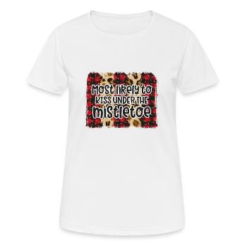 Christmas Squad - Most Likely - Funny Christmas - Women's Breathable T-Shirt - white - Front - AI Model Female 172 dark (172cm)