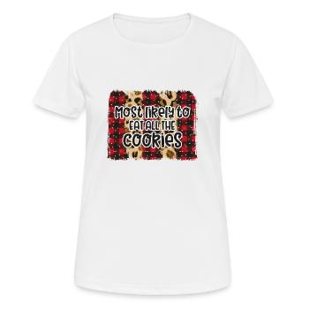 Christmas Squad - Most Likely - Funny Christmas - Women's Breathable T-Shirt - white - Front - AI Model Female 172 dark (172cm)
