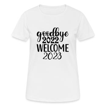 Goodbye 2022 Welcome 2023 - Women's Breathable T-Shirt - white - Front - AI Model Female 172 dark (172cm)