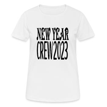New Year Crew 2023 - Frauen T-Shirt atmungsaktiv - Weiß - Vorne - AI Model Female 172 dark (172cm)