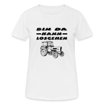 Traktor - Frauen T-Shirt atmungsaktiv - Weiß - Vorne - AI Model Female 172 dark (172cm)