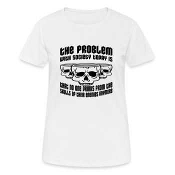 boissons de crânes ennemis - T-shirt respirant Femme - blanc - Devant - AI Model Female 172 dark (172cm)
