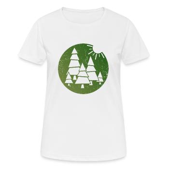 Adventure hike Walking in the forest Vintage Nature - Women's Breathable T-Shirt - white - Front - AI Model Female 172 dark (172cm)