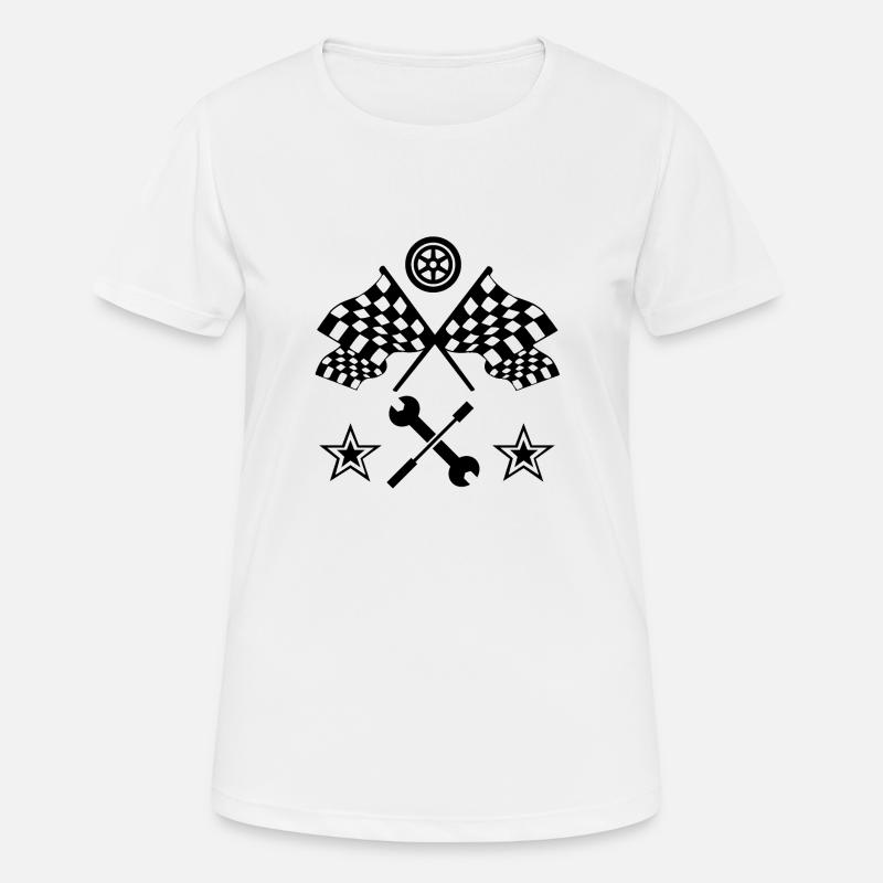 Car - Women's Breathable T-Shirt - white