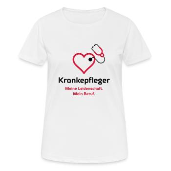Krankenpfleger - Frauen T-Shirt atmungsaktiv - Weiß - Vorne - AI Model Female 172 dark (172cm)