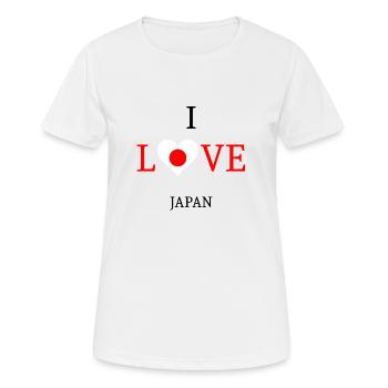 J’adore le Japon. J’aime le Japon - T-shirt respirant Femme - blanc - Devant - AI Model Female 172 dark (172cm)