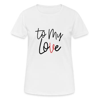 Je t'aime - T-shirt respirant Femme - blanc - Devant - AI Model Female 172 dark (172cm)
