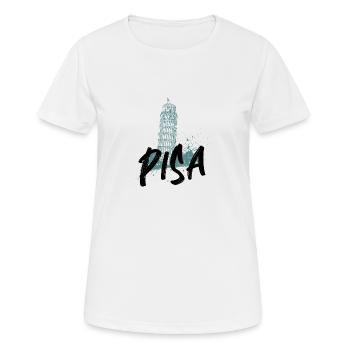 Pise Italie ville natale, tourisme tour de Pise - T-shirt respirant Femme - blanc - Devant - AI Model Female 172 dark (172cm)