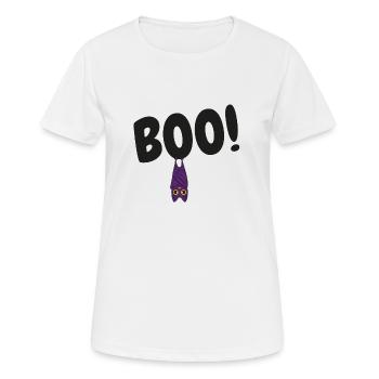 Boo chauve-souris - T-shirt respirant Femme - blanc - Devant - AI Model Female 172 dark (172cm)