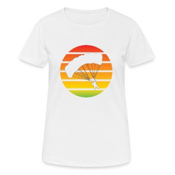 Paragliding Paragliding Paragliding Paragliders - Women's Breathable T-Shirt - white - Front - AI Model Female 172 dark (172cm)