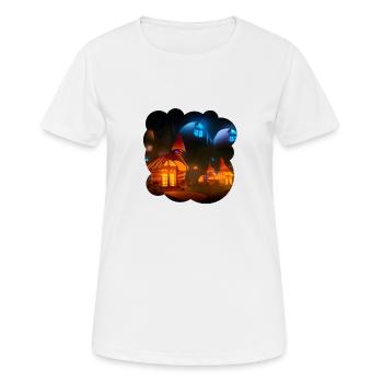 Village des champignons - T-shirt respirant Femme - blanc - Devant - AI Model Female 172 dark (172cm)