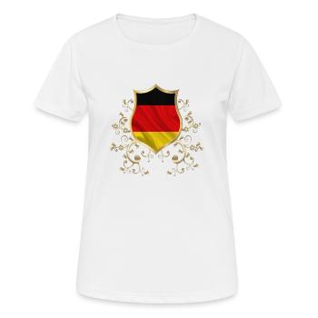 Deutschland deutsch europa Deutschland deutschland - Frauen T-Shirt atmungsaktiv - Weiß - Vorne - AI Model Female 172 dark (172cm)