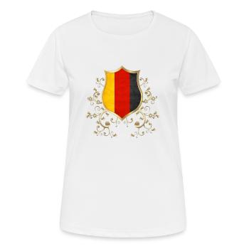 Deutschland deutsch europa Deutschland deutschland - Frauen T-Shirt atmungsaktiv - Weiß - Vorne - AI Model Female 172 dark (172cm)