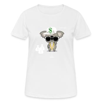 Koala au micro - T-shirt respirant Femme - blanc - Devant - AI Model Female 172 dark (172cm)