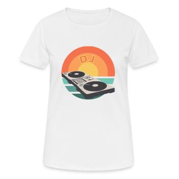 Mischpult SunSet DJ Mixer - T-shirt respirant Femme - blanc - Devant - AI Model Female 172 dark (172cm)