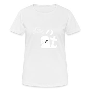 tombe RIP pierre tombale d'halloween - T-shirt respirant Femme - blanc - Devant - AI Model Female 172 dark (172cm)