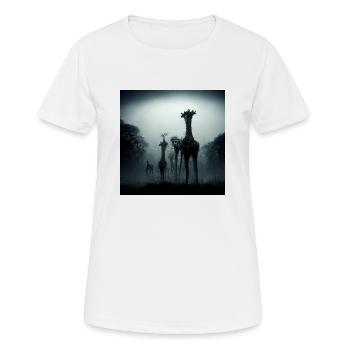 Girrafe in the dark - Women's Breathable T-Shirt - white - Front - AI Model Female 172 dark (172cm)
