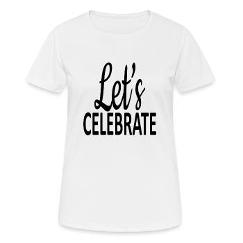 Célébrons - T-shirt respirant Femme - blanc - Devant - AI Model Female 172 dark (172cm)