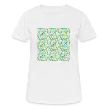 Meadow and butterflies - Women's Breathable T-Shirt - white - Front - AI Model Female 172 dark (172cm)