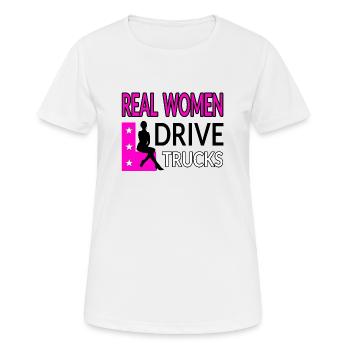 Truck - Frauen T-Shirt atmungsaktiv - Weiß - Vorne - AI Model Female 172 dark (172cm)