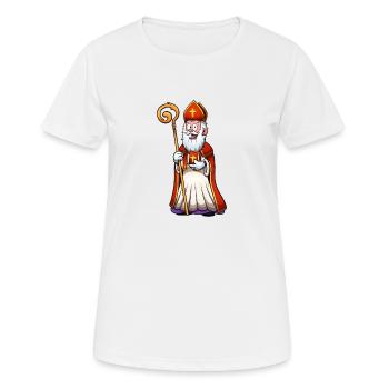 Sankt Nikolaus - Frauen T-Shirt atmungsaktiv - Weiß - Vorne - AI Model Female 172 dark (172cm)