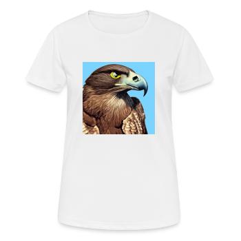 Adlerkopf-Illustration - Frauen T-Shirt atmungsaktiv - Weiß - Vorne - AI Model Female 172 dark (172cm)