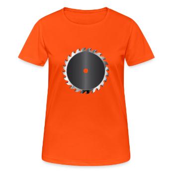 Buss Saw Blade - Women's Breathable T-Shirt - neon orange - Front - AI Model Female 172 dark (172cm)