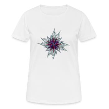 Bunte Blume - Frauen T-Shirt atmungsaktiv - Weiß - Vorne - AI Model Female 172 dark (172cm)