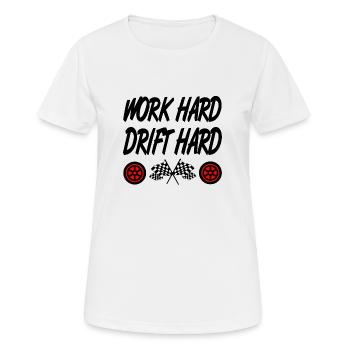 Auto - Frauen T-Shirt atmungsaktiv - Weiß - Vorne - AI Model Female 172 dark (172cm)