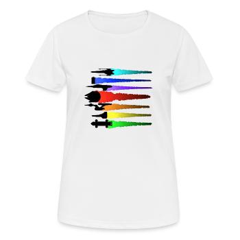 Vaisseau spatial cinématographique emblématique - T-shirt respirant Femme - blanc - Devant - AI Model Female 172 dark (172cm)