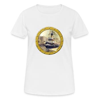 Remorqueurs à vapeur - T-shirt respirant Femme - blanc - Devant - AI Model Female 172 dark (172cm)