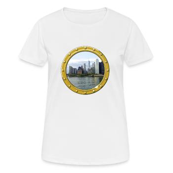 New York-Manhattan - Frauen T-Shirt atmungsaktiv - Weiß - Vorne - AI Model Female 172 dark (172cm)