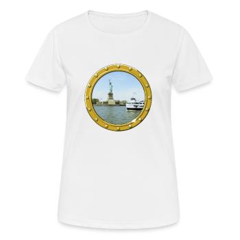 New York-Freiheitsstatue - Frauen T-Shirt atmungsaktiv - Weiß - Vorne - AI Model Female 172 dark (172cm)