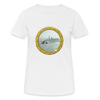 New York-Upper Bay - Women's Breathable T-Shirt - white - Front - AI Model Female 172 dark (172cm)