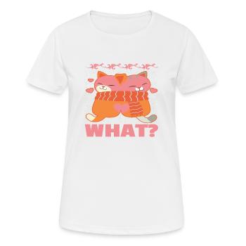 What? - Women's Breathable T-Shirt - white - Front - AI Model Female 172 dark (172cm)