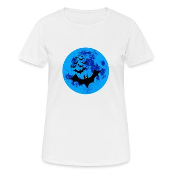 Vampirfledermäuse gegen den blauen Mond - Frauen T-Shirt atmungsaktiv - Weiß - Vorne - AI Model Female 172 dark (172cm)