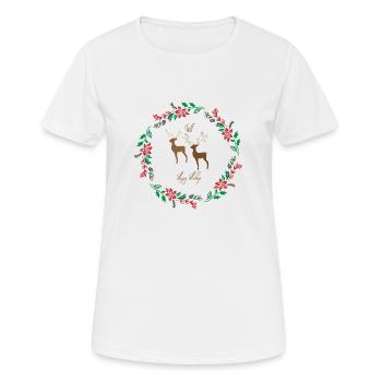 Wilde frohe Feiertage - Frauen T-Shirt atmungsaktiv - Weiß - Vorne - AI Model Female 172 dark (172cm)