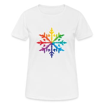 Schneeflocke Schnee Winter Weihnachten farbig 3 - Frauen T-Shirt atmungsaktiv - Weiß - Vorne - AI Model Female 172 dark (172cm)