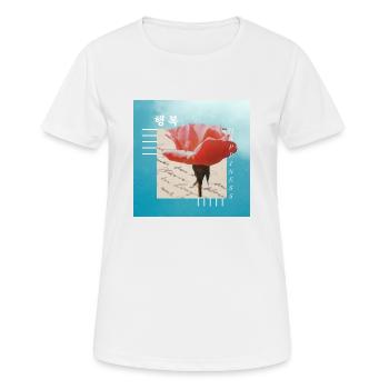 Koreanisch - Frauen T-Shirt atmungsaktiv - Weiß - Vorne - AI Model Female 172 dark (172cm)