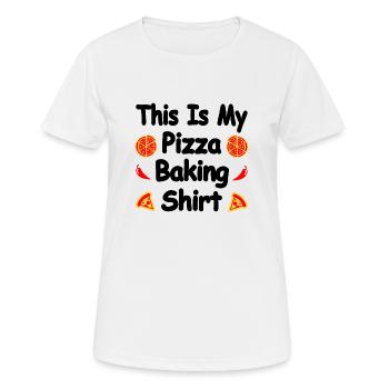Pizza - Frauen T-Shirt atmungsaktiv - Weiß - Vorne - AI Model Female 172 dark (172cm)