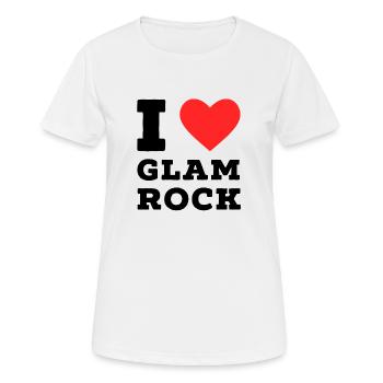 I love glam rock - Women's Breathable T-Shirt - white - Front - AI Model Female 172 dark (172cm)