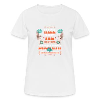 Kizz me Design, Retro Stil, romantisch, sinnlich - Frauen T-Shirt atmungsaktiv - Weiß - Vorne - AI Model Female 172 dark (172cm)