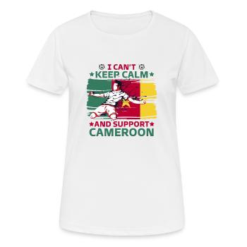 stay calm and support Cameroon - Women's Breathable T-Shirt - white - Front - AI Model Female 172 dark (172cm)