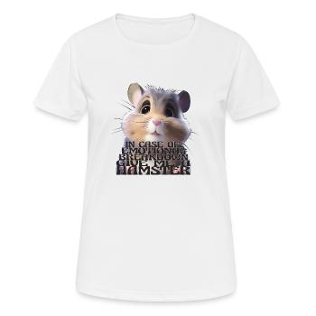 Mignon Hamster Anime style comique avec dire - T-shirt respirant Femme - blanc - Devant - AI Model Female 172 dark (172cm)
