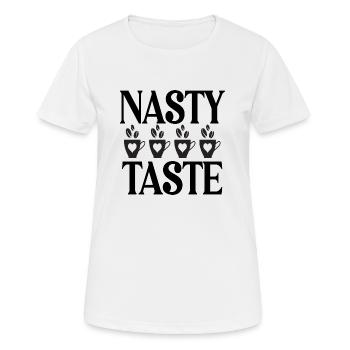 Bouton méchant - T-shirt respirant Femme - blanc - Devant - AI Model Female 172 dark (172cm)