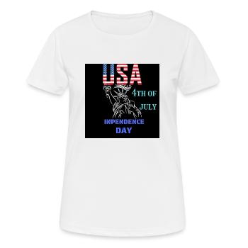 USA, Freiheitsstatue - Frauen T-Shirt atmungsaktiv - Weiß - Vorne - AI Model Female 172 dark (172cm)