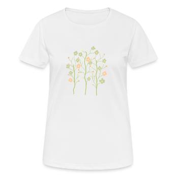 Flower - Frauen T-Shirt atmungsaktiv - Weiß - Vorne - AI Model Female 172 dark (172cm)