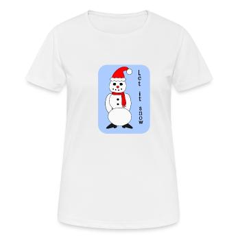 Let it snow - Frauen T-Shirt atmungsaktiv - Weiß - Vorne - AI Model Female 172 dark (172cm)